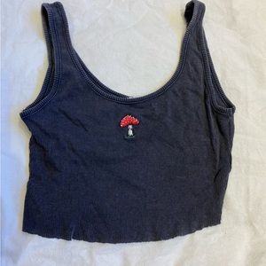 Grey washed tank top